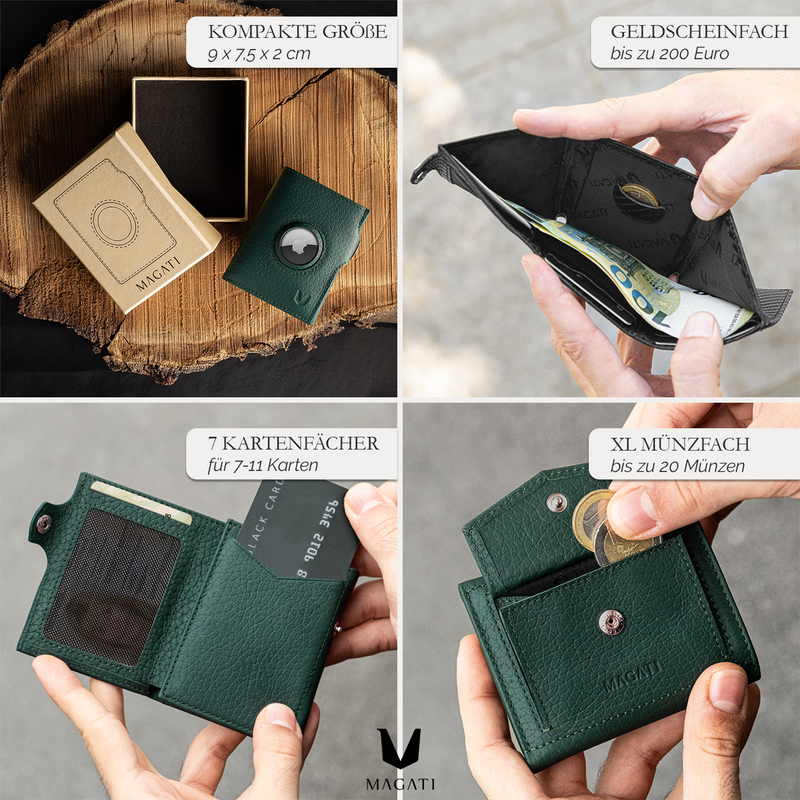 Slim Wallet il Santo mit AirTag Hülle