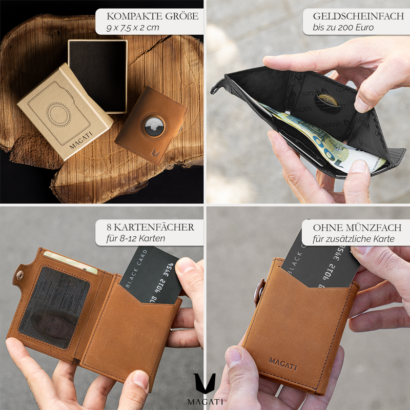 Slim Wallet il Santo mit AirTag Hülle