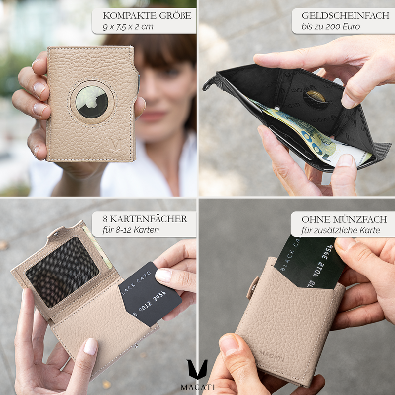 Slim Wallet il Santo mit AirTag Hülle