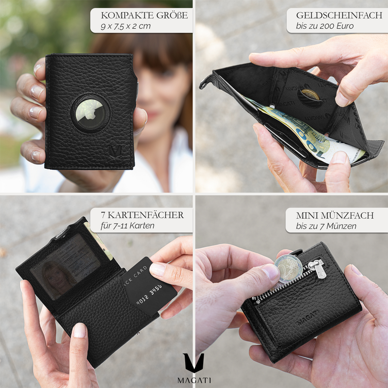 Slim Wallet il Santo mit AirTag Hülle