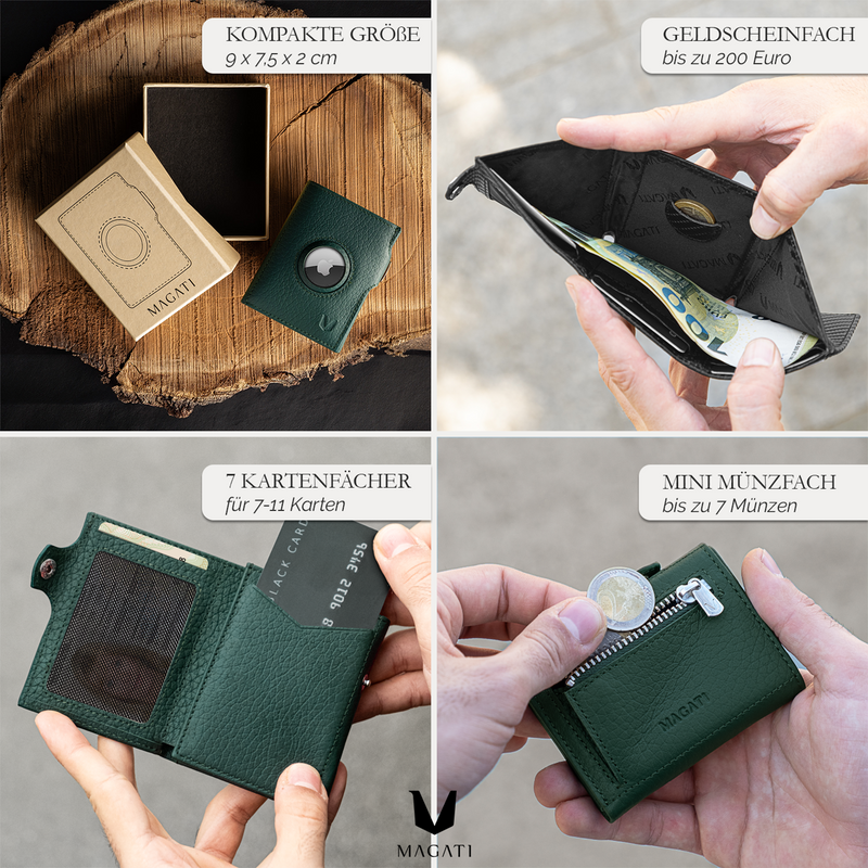 Slim Wallet il Santo mit AirTag Hülle