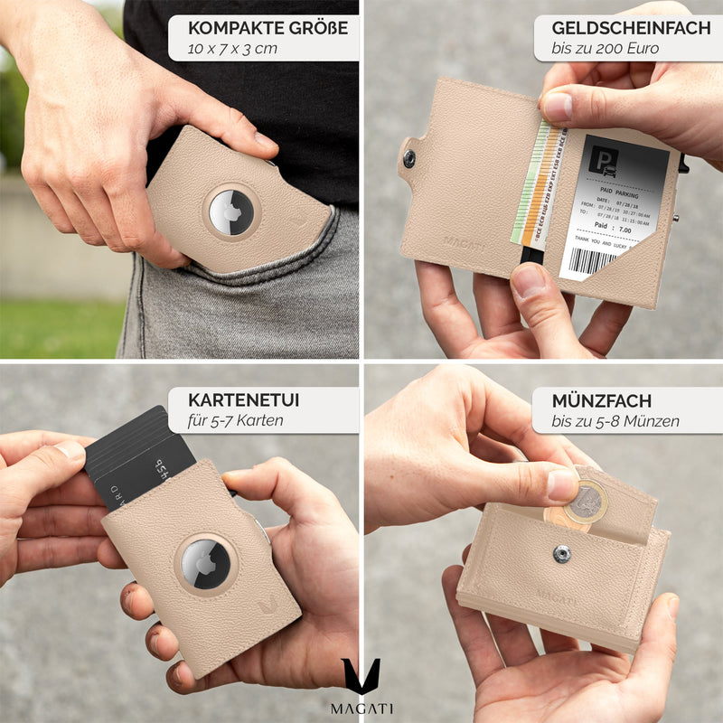 Slim Wallet ZANI V2 mit AirTag Hülle