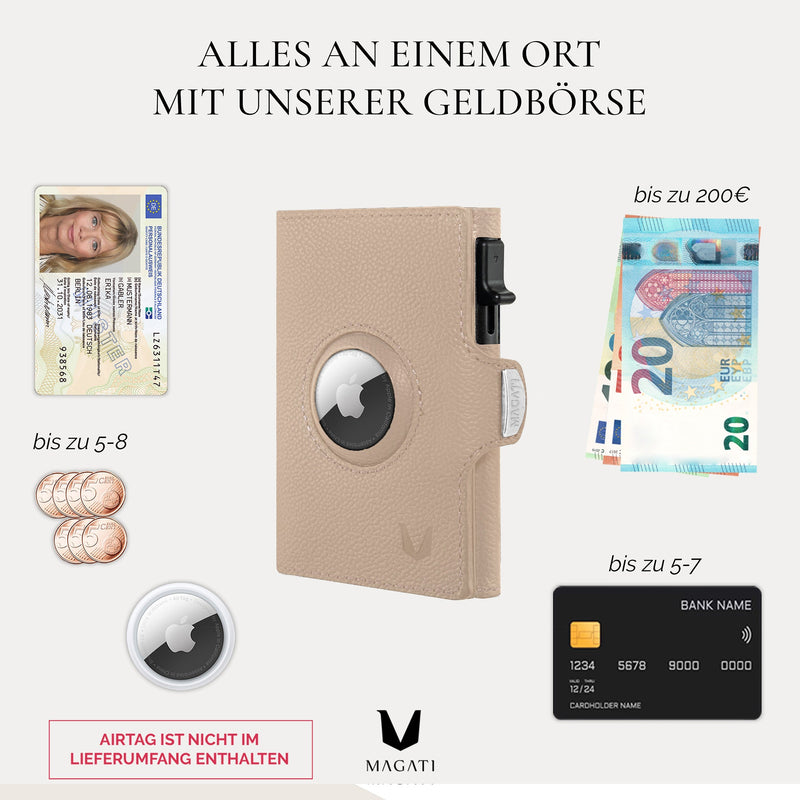 Slim Wallet ZANI V2 mit AirTag Hülle